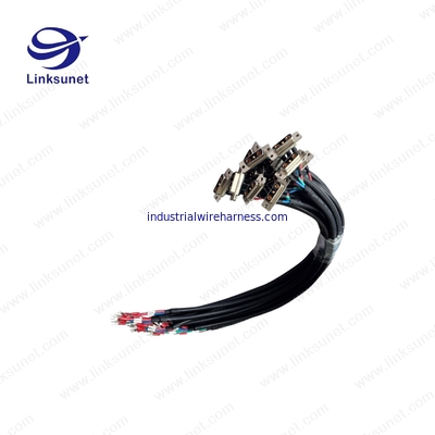 Large Current Combo Soldering Wiring Harness 3W3 2F - 1M FMK2G D Shaped Connector