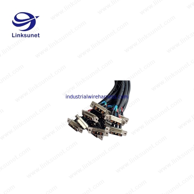 Large Current Combo Soldering Wiring Harness 3W3 2F - 1M FMK2G D Shaped Connector