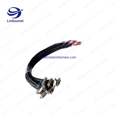 Large Current Combo Soldering Wiring Harness 3W3 2F - 1M FMK2G D Shaped Connector